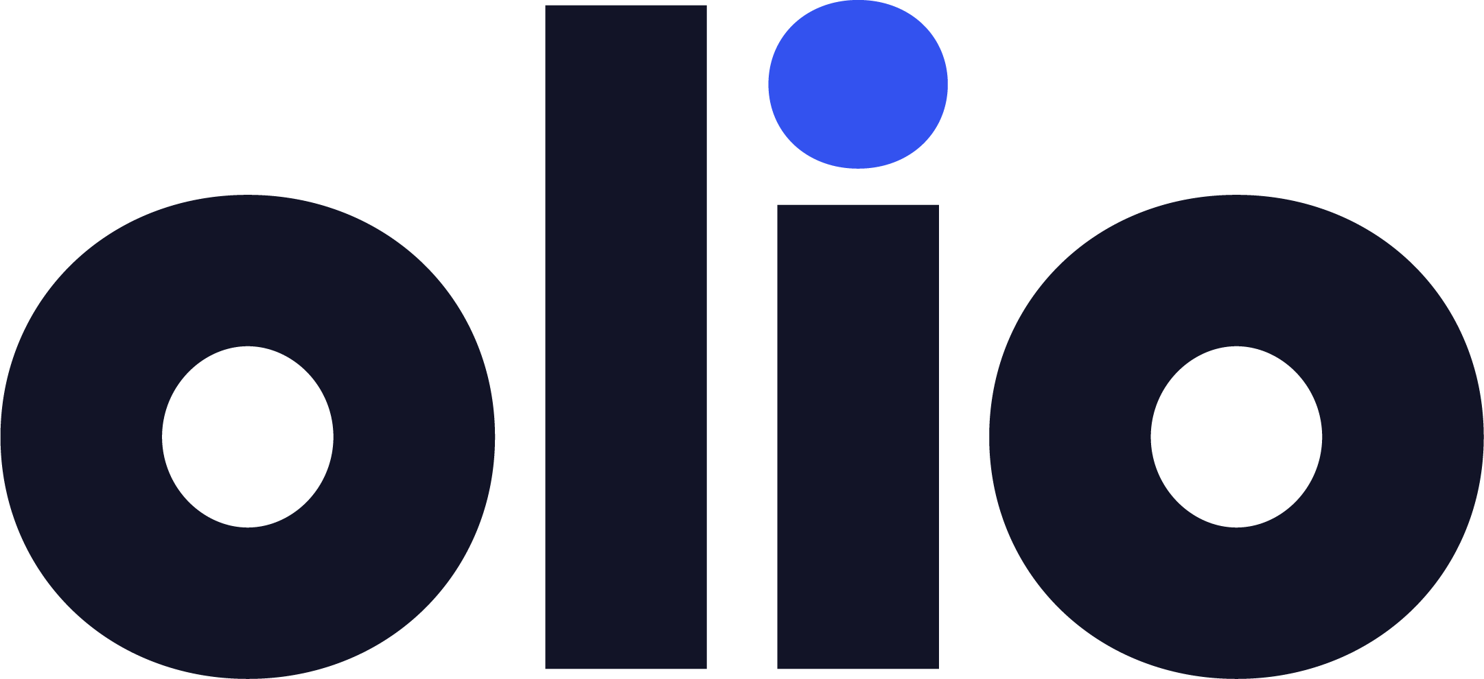 Olio logo black and blue
